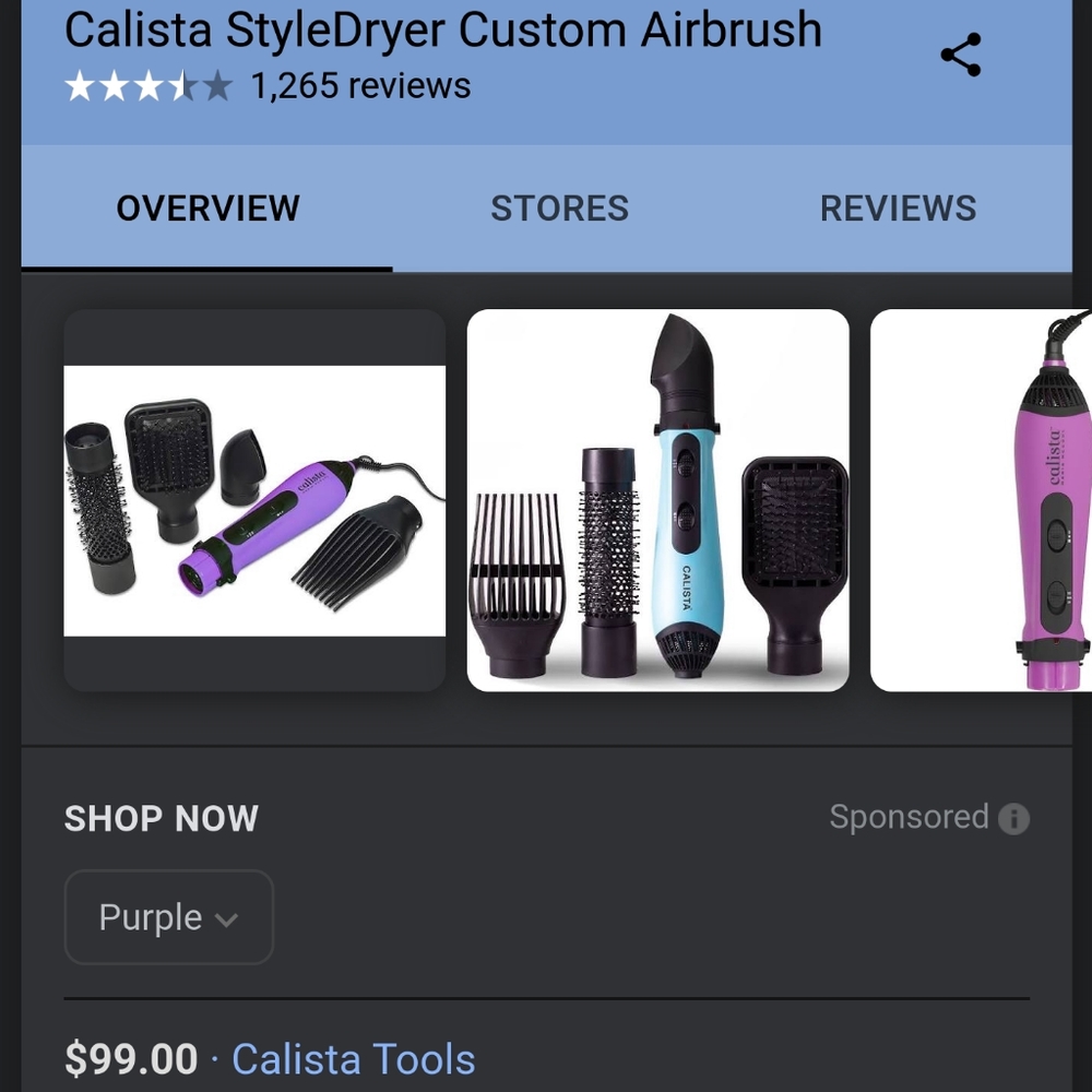 NEW Hair Dryer - Calista Style Dryer Light Pink